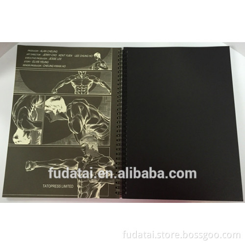FDT custom cartoon & comic genre double wire-o hot sale PVC cover book